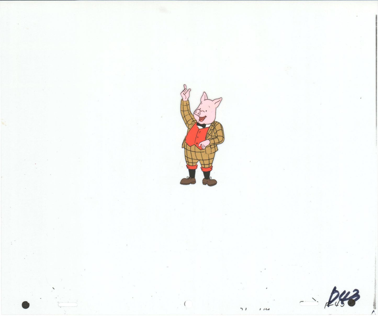 RUPERT Bear Podgy Pig Original Production Animation Cel from the Cartoon by Nelvana Tourtel Animation 1990s 8-309