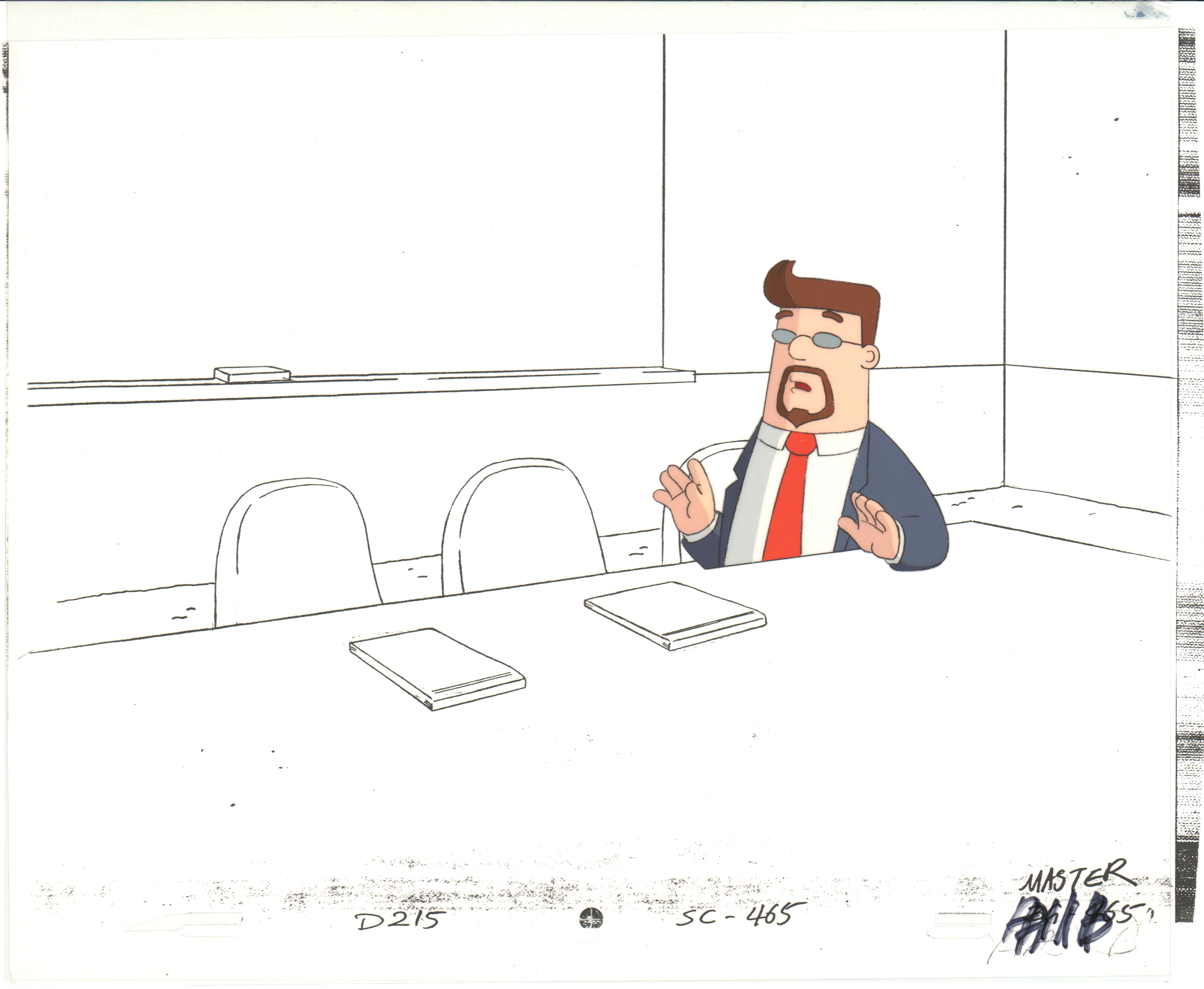 Dilbert Original Production Animation Cel And Drawing Scott Adams 1999 Charles Scott Gallery 8604