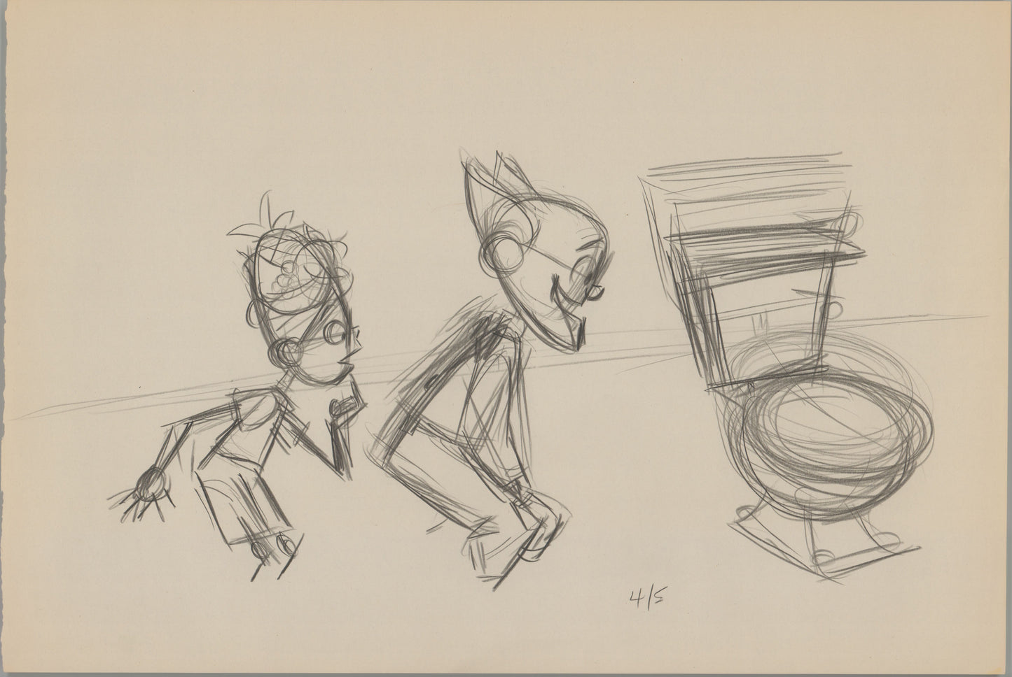 2 LOT Walt Disney Meet The Robinsons Original Book Page Illustration Drawing by Len Smith 561