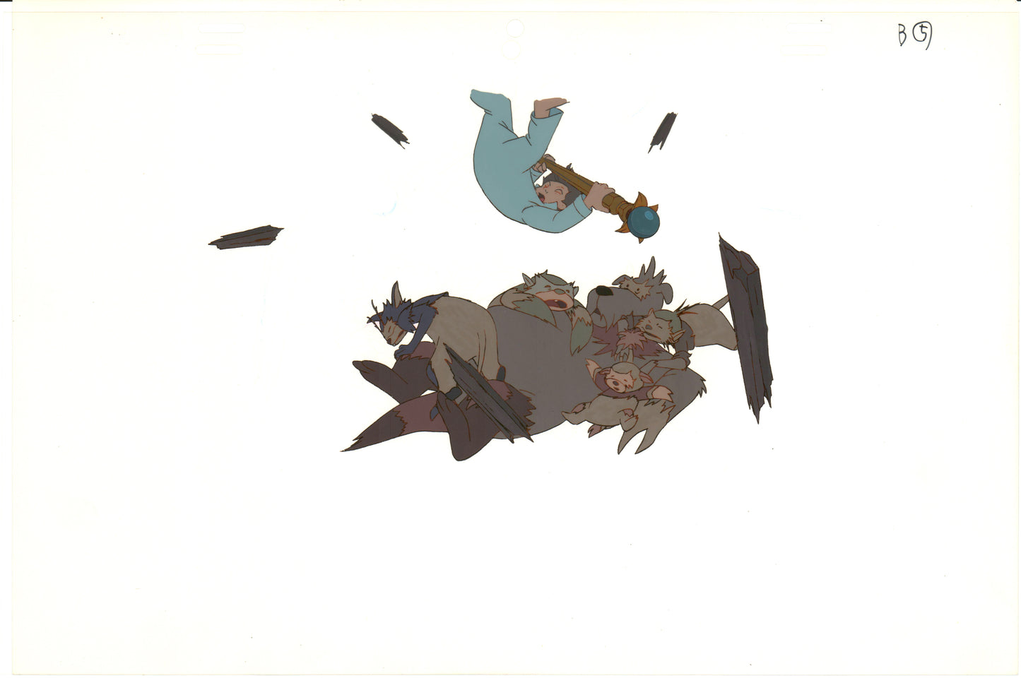 Little Nemo Adventures Slumberland Animation Cel with stuck Drawing 1989 McCay H572