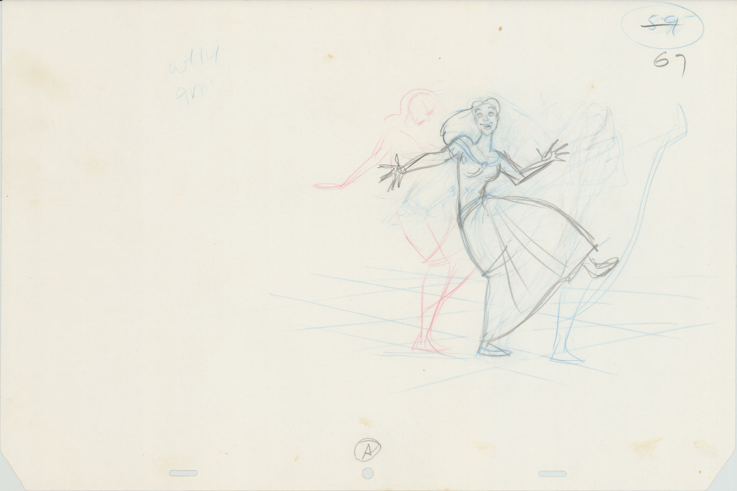 Swan Princess Original Production Animation Cel Drawing 1994 Richard Rich A629