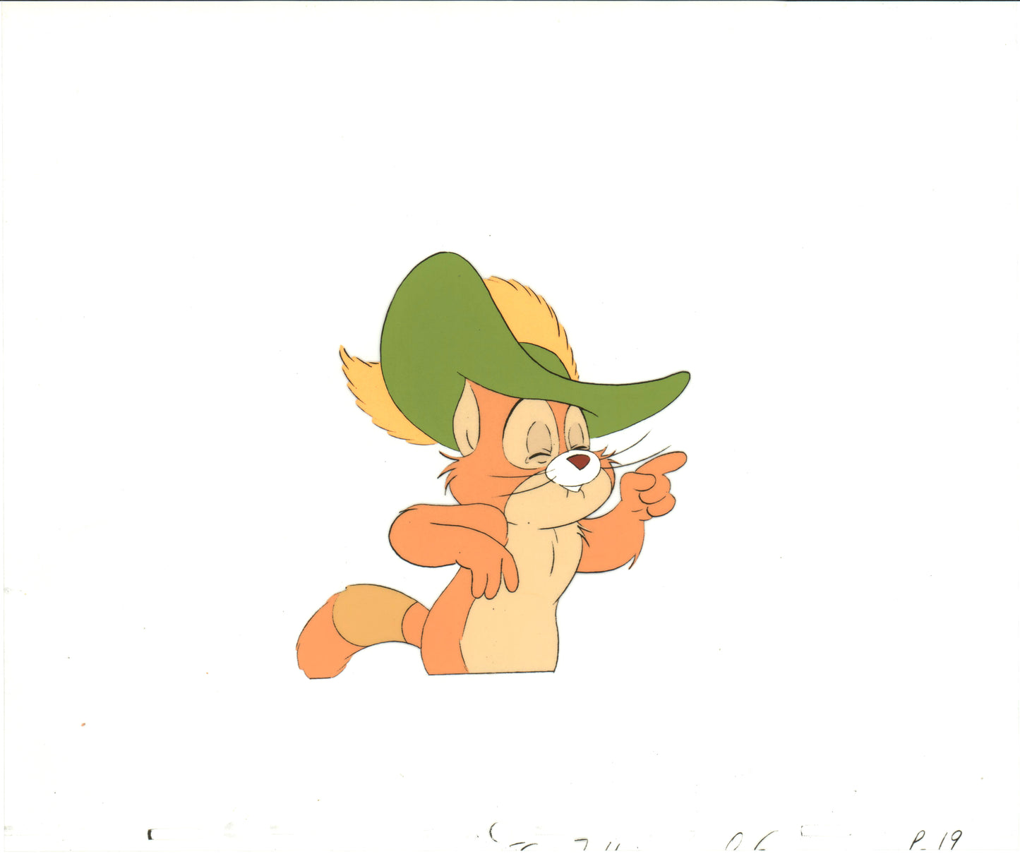 Cap'n O G Readmore Lickety Page Animation Cel and Drawing Reinert 1980s 664