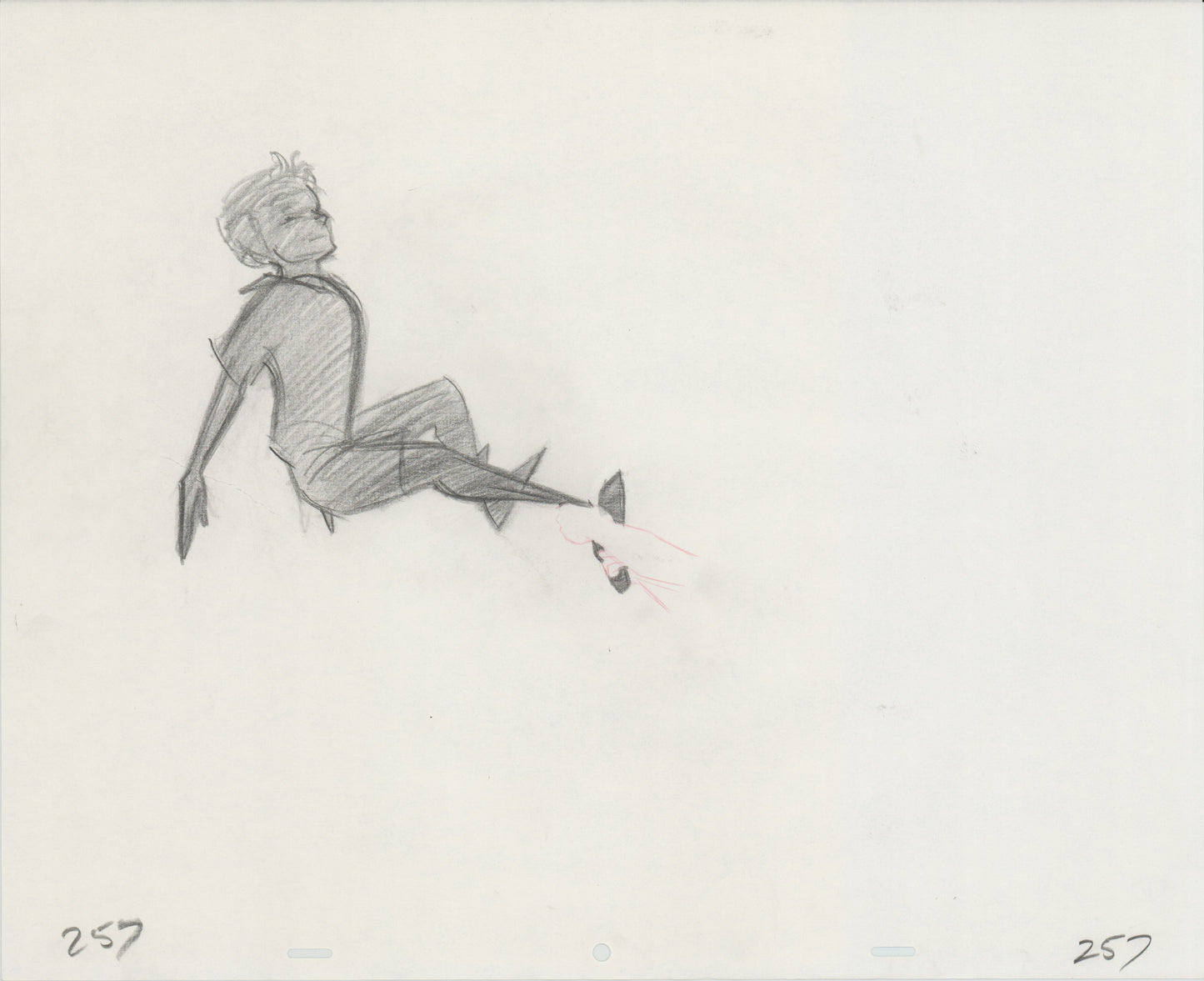 Hook Steven Spielberg and Amblin Production Animation Cel Drawing of Peter Pan's Shadow 1991 8-687