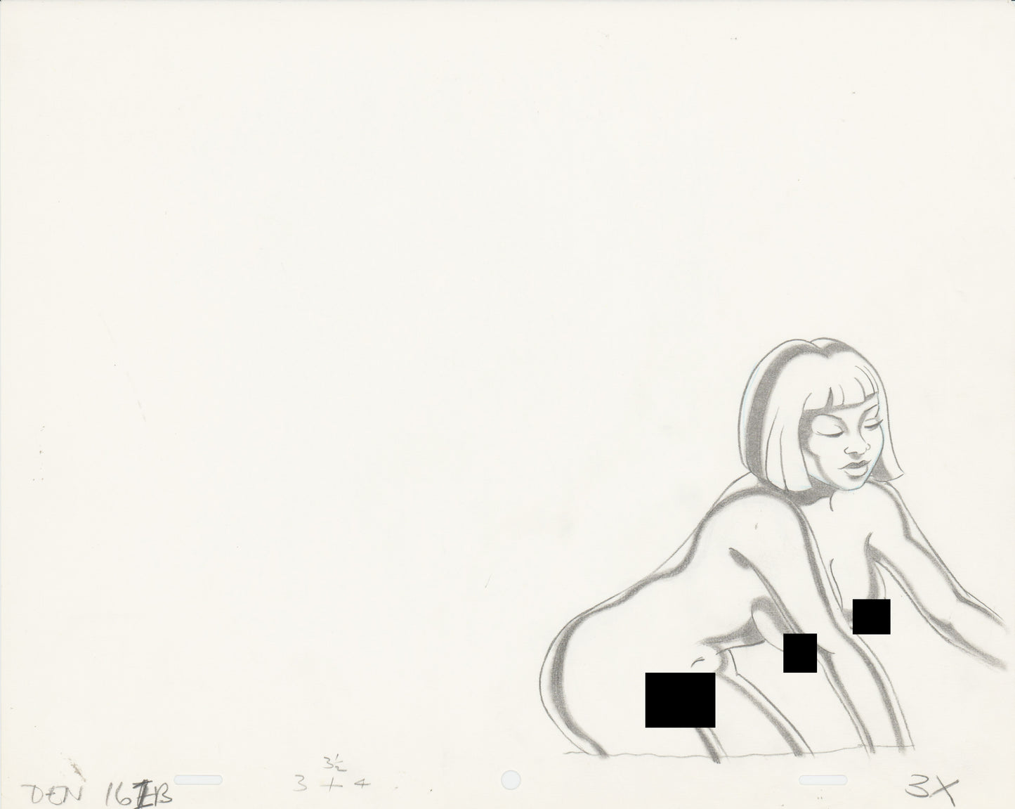 Heavy Metal Den 1981 Original Production Animation Cel Drawing of The Queen 3x
