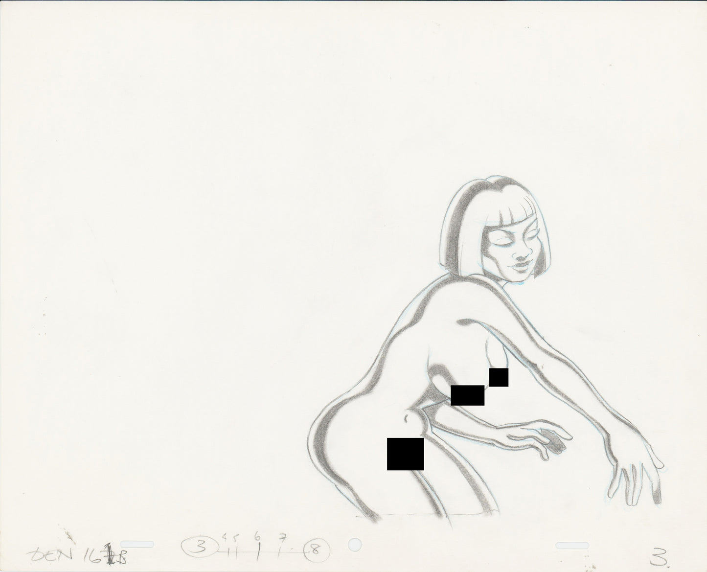 Heavy Metal Den 1981 Original Production Animation Cel Drawing of The Queen 3