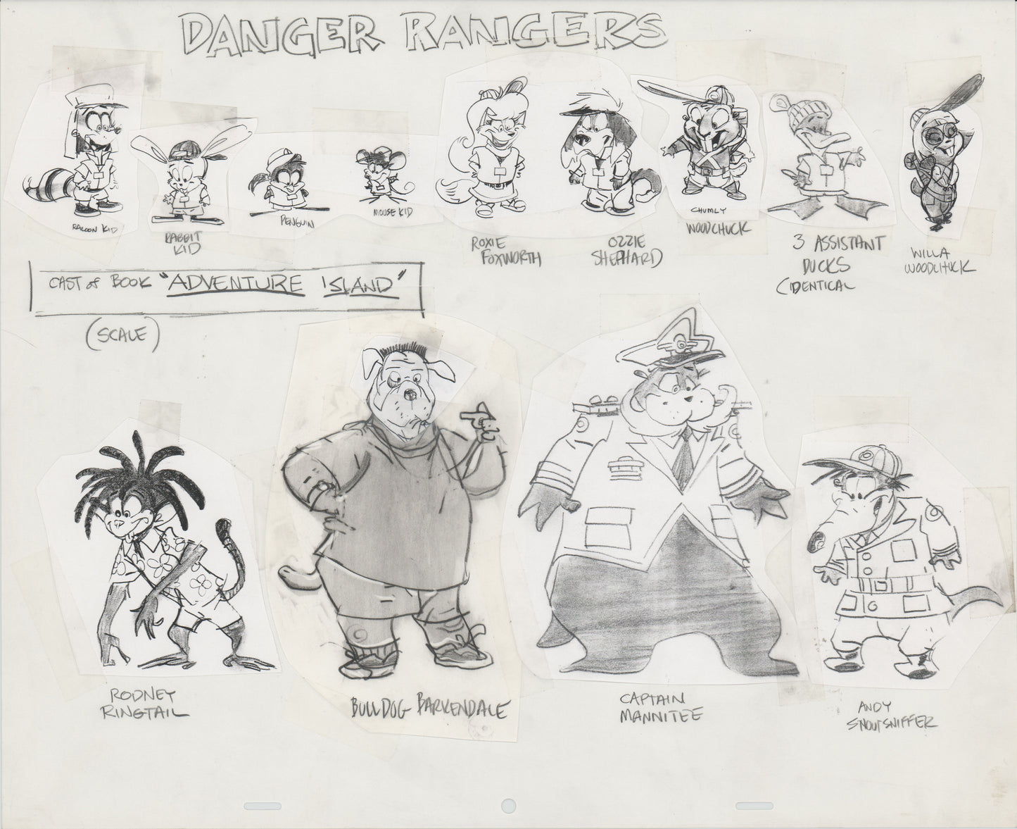 Danger Rangers Huge Book Model Page Illustration PBS B141