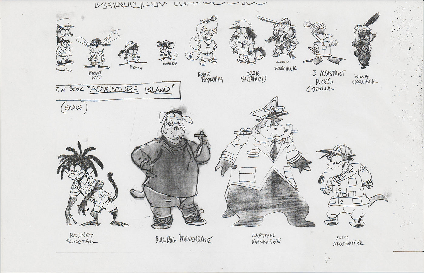 Danger Rangers Huge Book Page Drawing Illustration Photocopy PBS A155