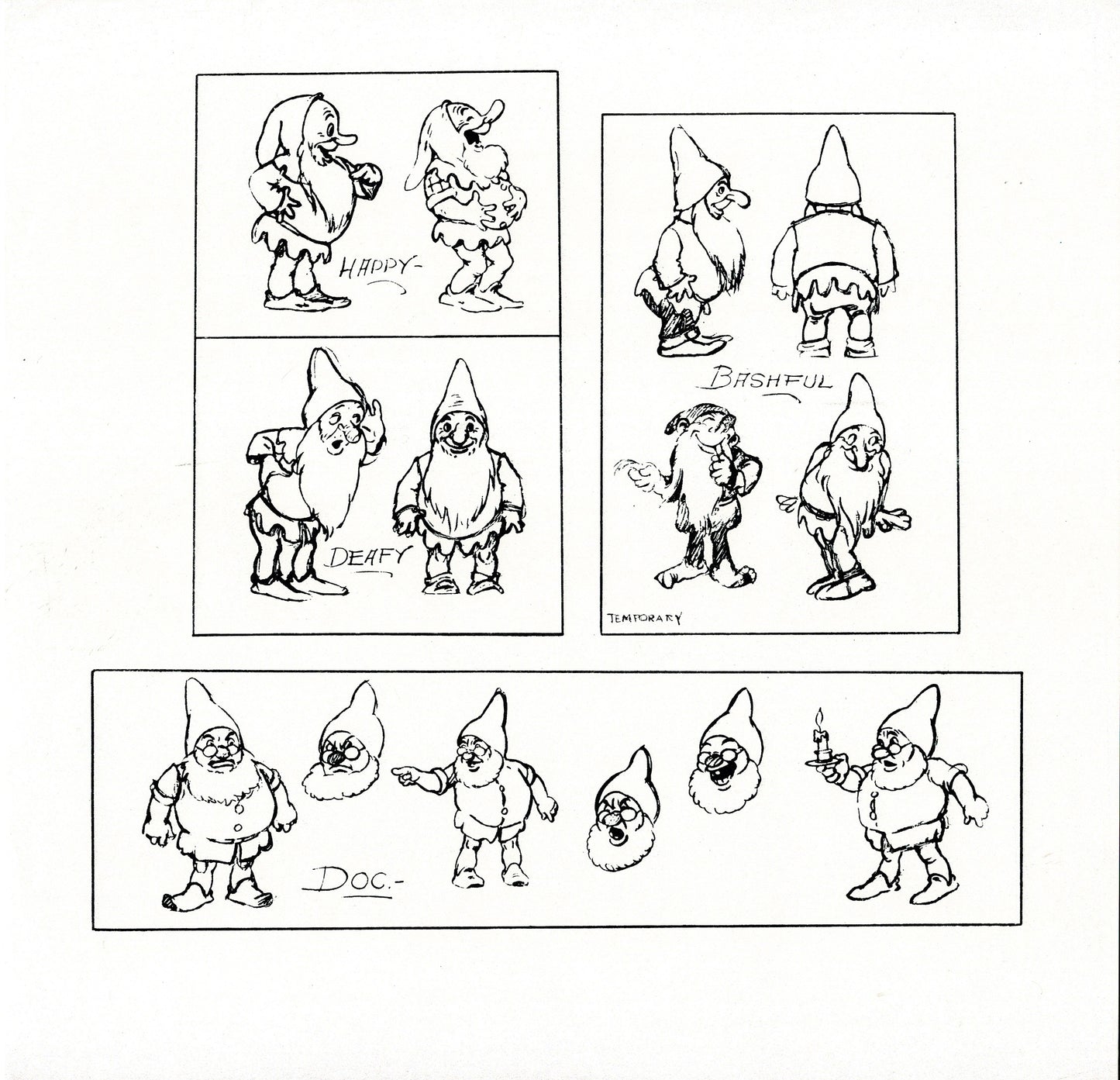 Mickey n Bugs Walt Disney Litho Production Mimeograph Animation Model Sheet A150