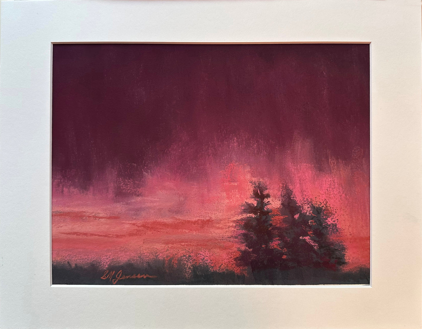 New Mexico Award Winning Artist Sharon Jensen Original Pastel Painting "Sky Fire"
