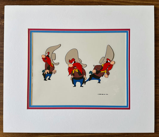 Yosemite Sam Looney Tunes Animation Cel from Warner Brothers 1982