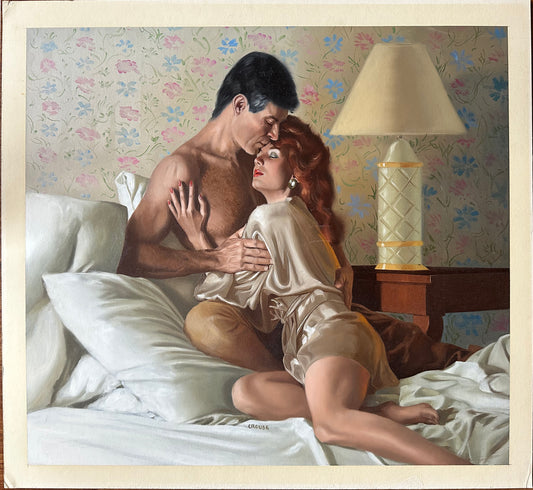 Harlequin Book Cover Original Art Painting Merlyn's Magic Carole Mortimer 1986 Signed by Artist Danny Crouse OH