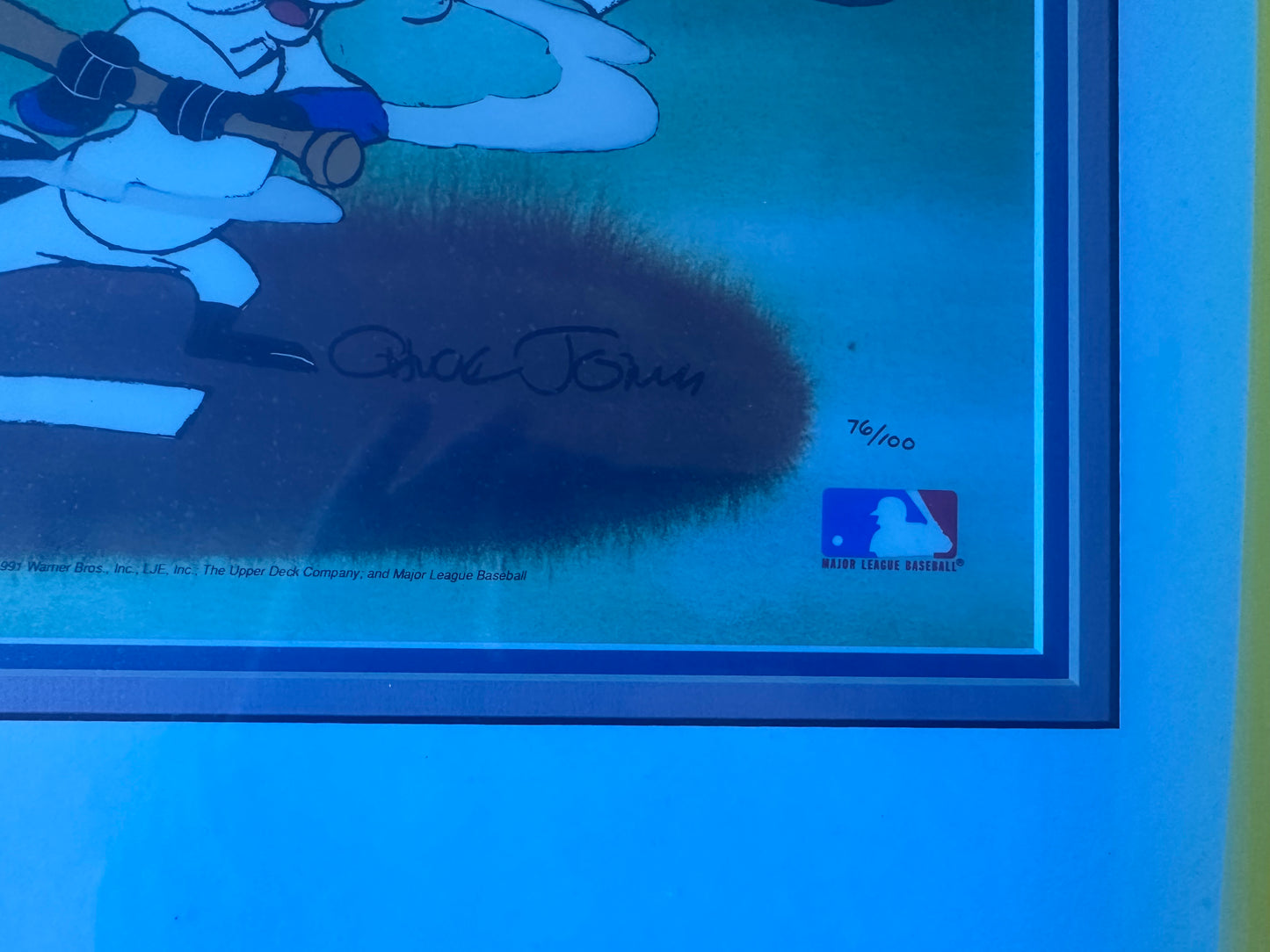 Chuck Jones SIGNED Pepe Le Pew MLB Baseball Limited Edition Cel Looney Tunes Warner Brothers 1991 OH (Copy)