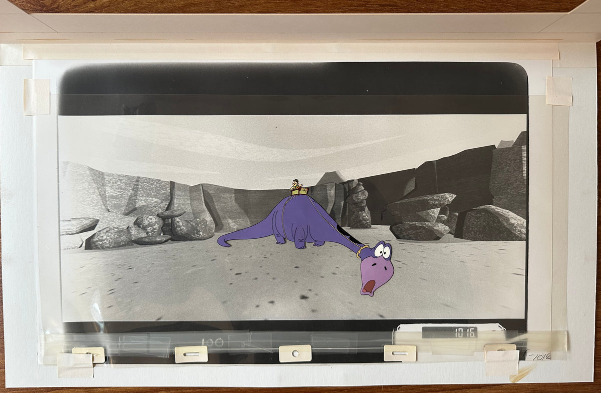 The Flintstones Ride Pan Production Animation Cel Hanna Barbera Don Bluth Universal Park 1990