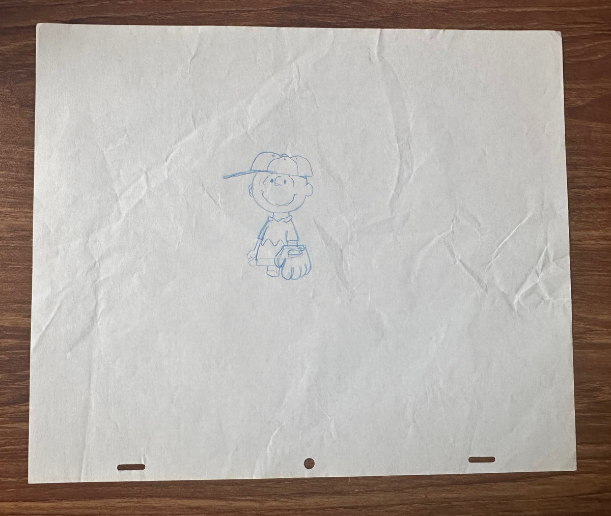Charlie Brown Its Arbor Day PEANUTS Baseball Cel Drawing 1976 Schulz 519