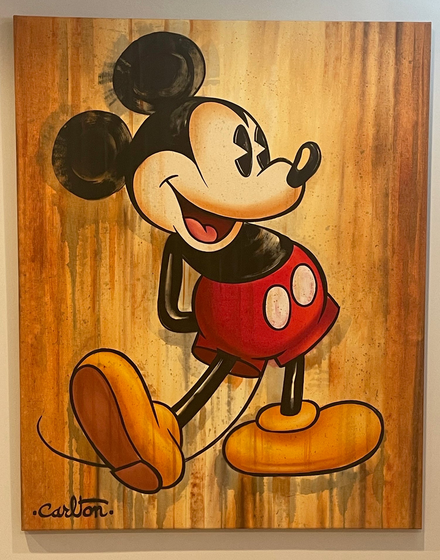 Mickey Mouse Walt Disney Fine Art Trevor Carlton Signed ORIGINAL
