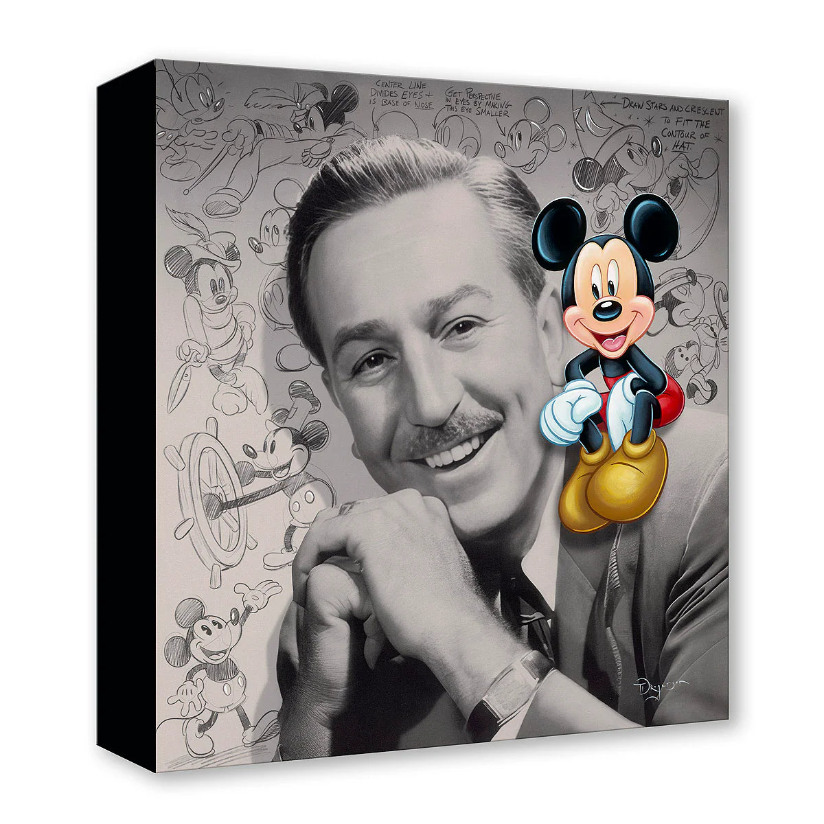 Mickey Mouse Walt Disney Fine Art Tim Rogerson Limited Edition Treasures on Canvas Print TOC - It All Started With A Mouse