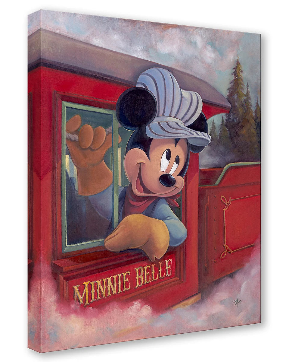 Mickey Mouse Train Walt Disney Fine Art Bret Iwan Limited Edition of 1500 TOC Treasures on Canvas Print "Minnie Belle"