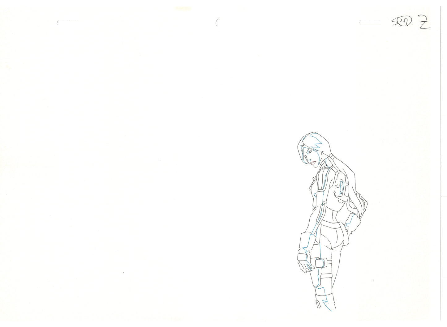 G.I. Joe Resolute Scarlett Production Animation Cel Drawing 2009 A-027