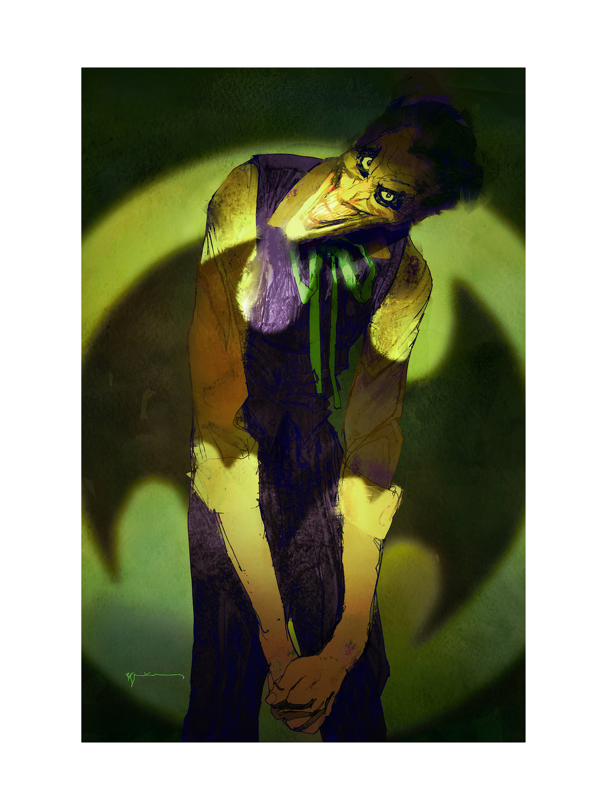 Joker Bring on the Bat Bill Sienkiewicz Signed DC NYCC 2026 Paper Print Limited Edition of 75 - REGULAR Edition