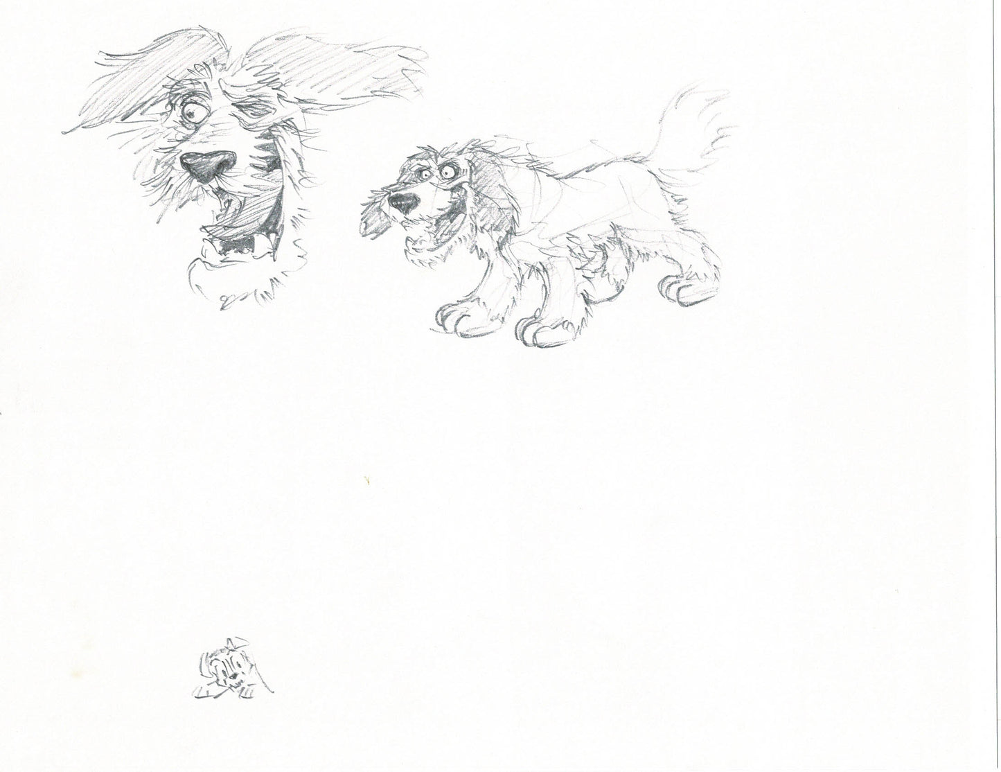 LADY and the TRAMP 2 Disney Production Drawing from Animator Wendell Washer's Estate 2001 8