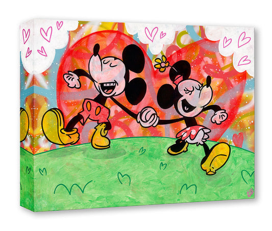 Mickey Mouse Minnie Mouse Walt Disney Fine Art Beau Hufford Limited Edition of 1500 Treasures on Canvas Print TOC "Love Goes Hand in Hand"