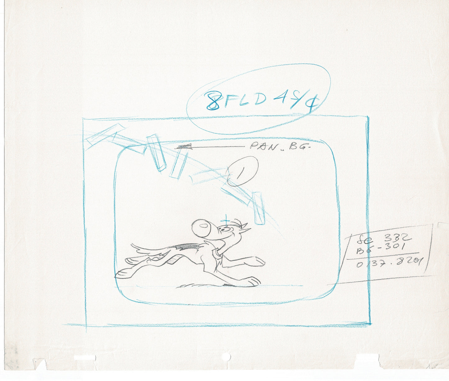 Lucky Luke Original Production Animation Cel Drawing from Hanna-Barbera 1984-1985 A01