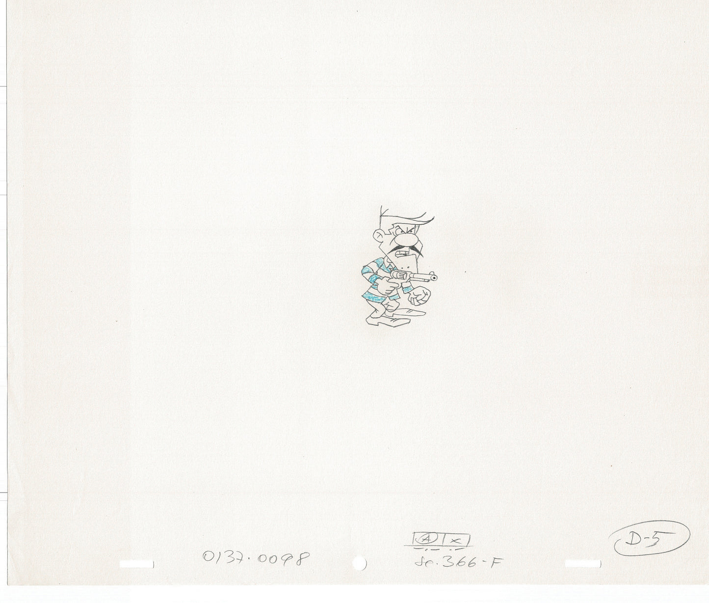 Lucky Luke Original Production Animation Cel Drawing from Hanna-Barbera 1984-1985 A30
