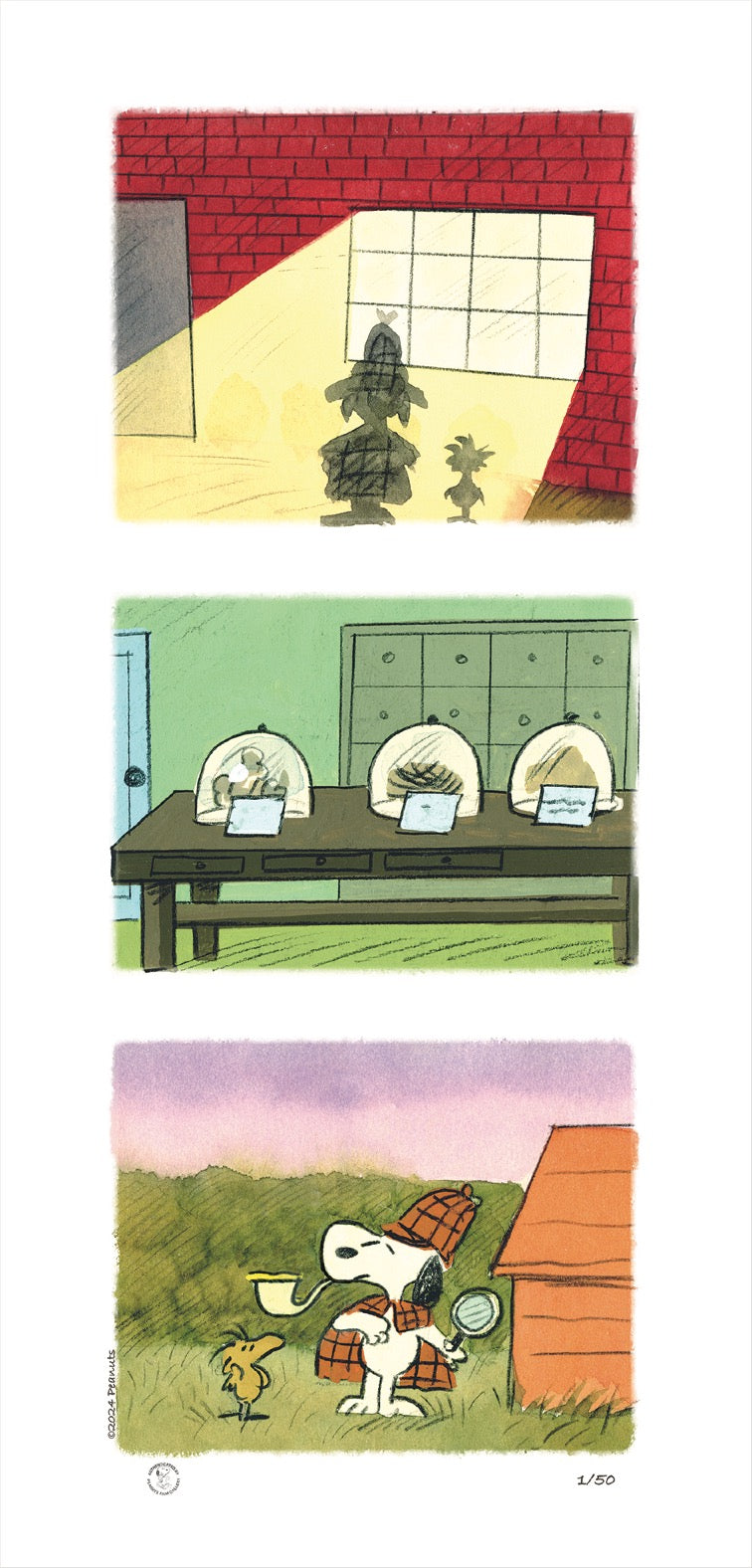 PEANUTS Snoopy Who Dunnit? Giclee Print It's A Mystery Charlie Brown Limited Edition of 50 MG10
