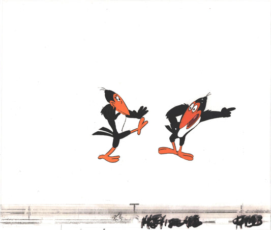Heckle and Jeckle Production Animation Cel Setup and Drawing Filmation 1979-80 D-I3