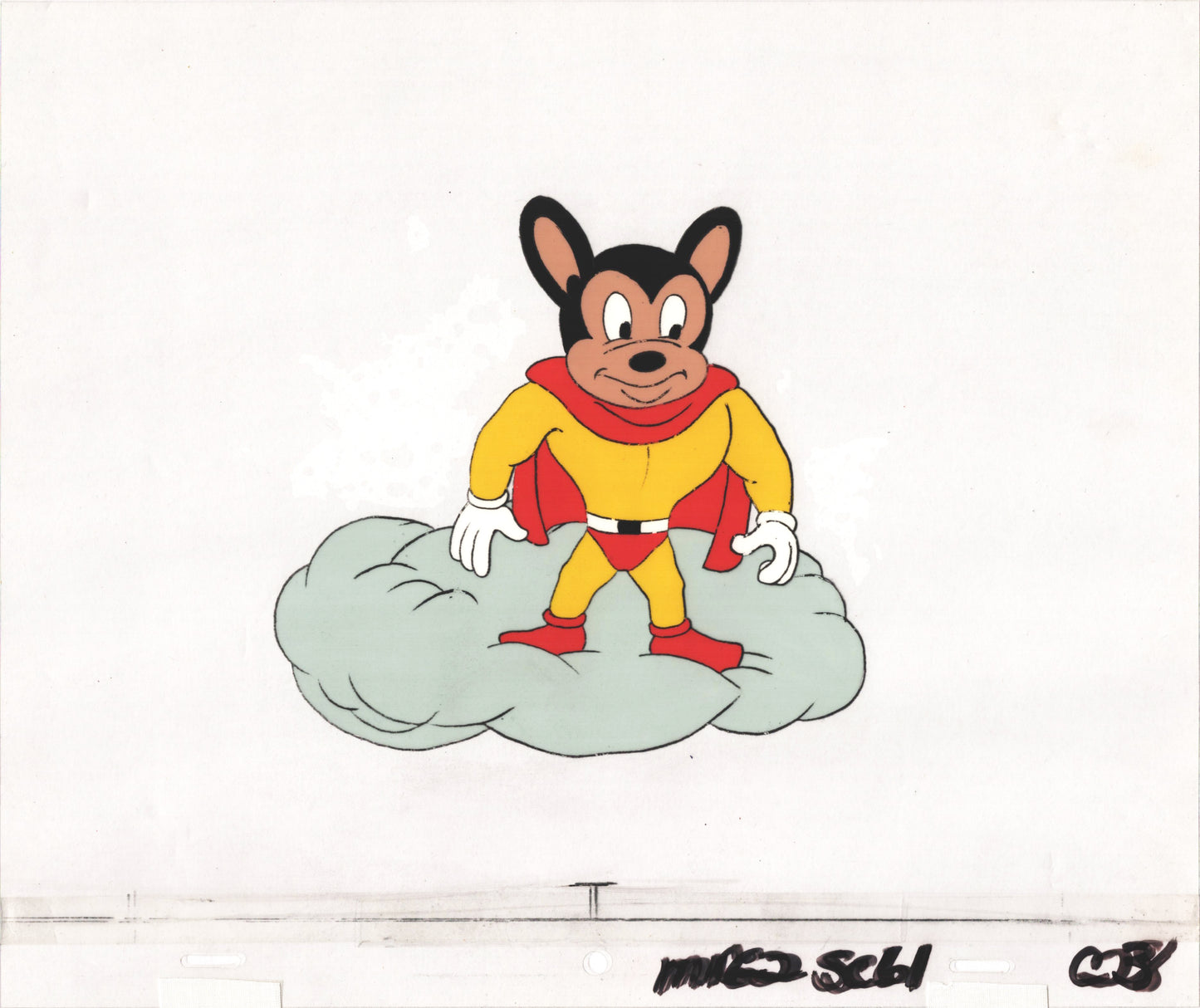 Mighty Mouse Cartoon Production Animation Cel(s) Prop Filmation Anime E-61