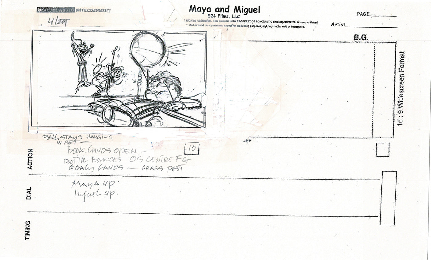 Maya and Miguel Opening TWO Production Animation Storyboard Copies PBS C-43-44