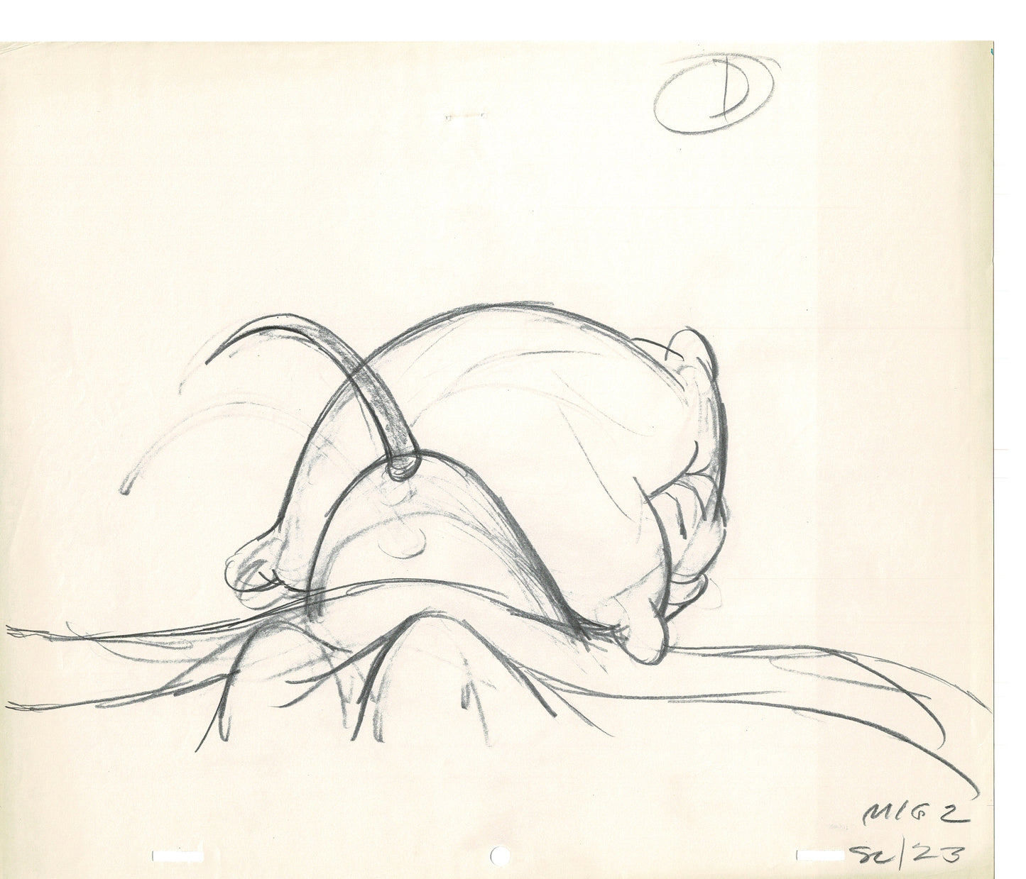 Mighty Mouse 2 LOT of Cartoon Production Animation Cel Drawings from Filmation MD-59