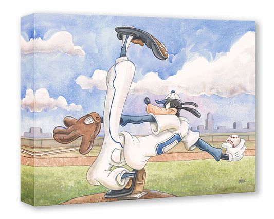 Goofy Baseball Walt Disney Fine Art Randy Noble Limited Edition Treasures on Canvas Print TOC "First Pitch"