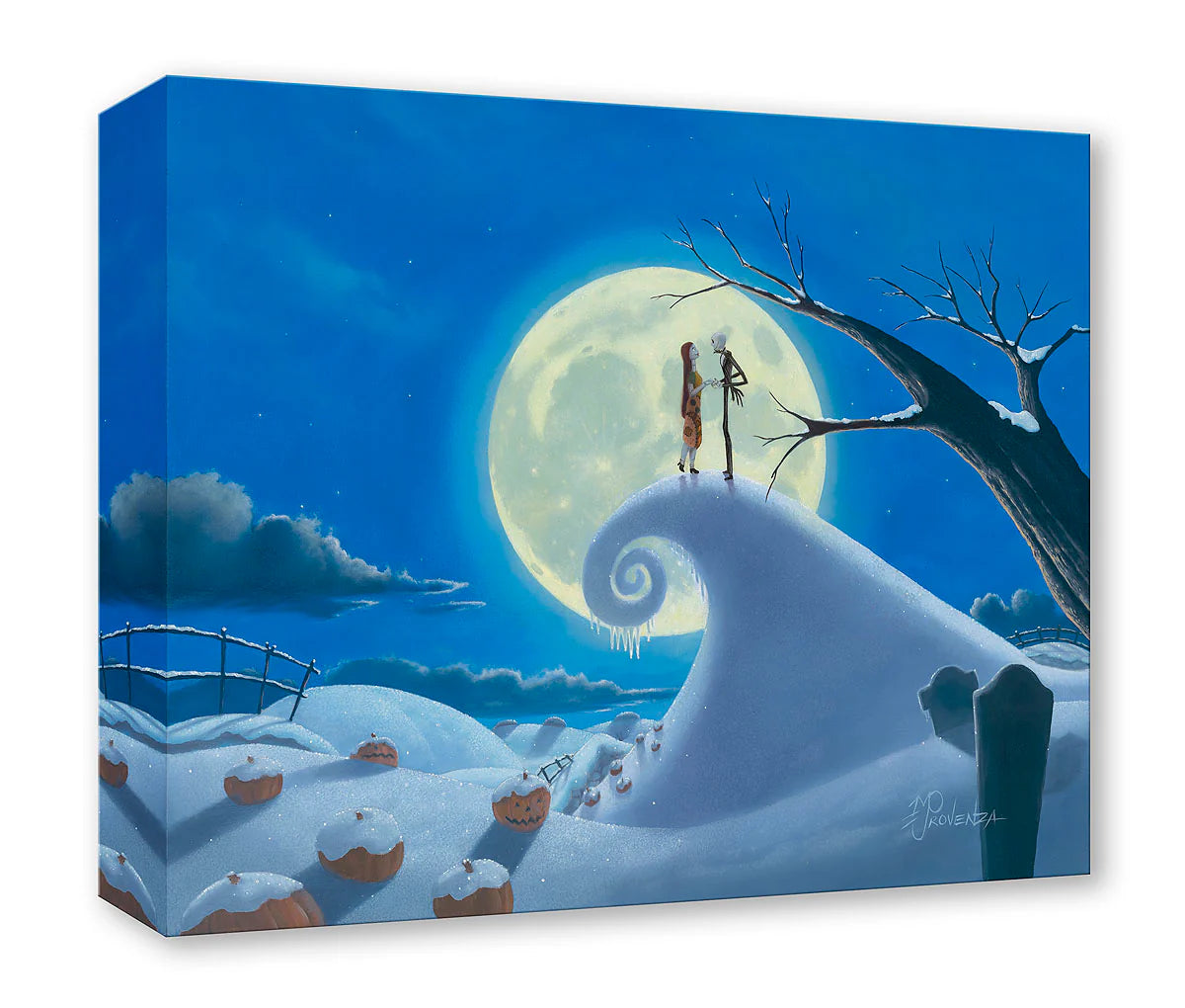 Nightmare Before Christmas Walt Disney Fine Art Michael Provenza Limited Ed of 1500 Treasures on Canvas Print TOC - Winter Romance