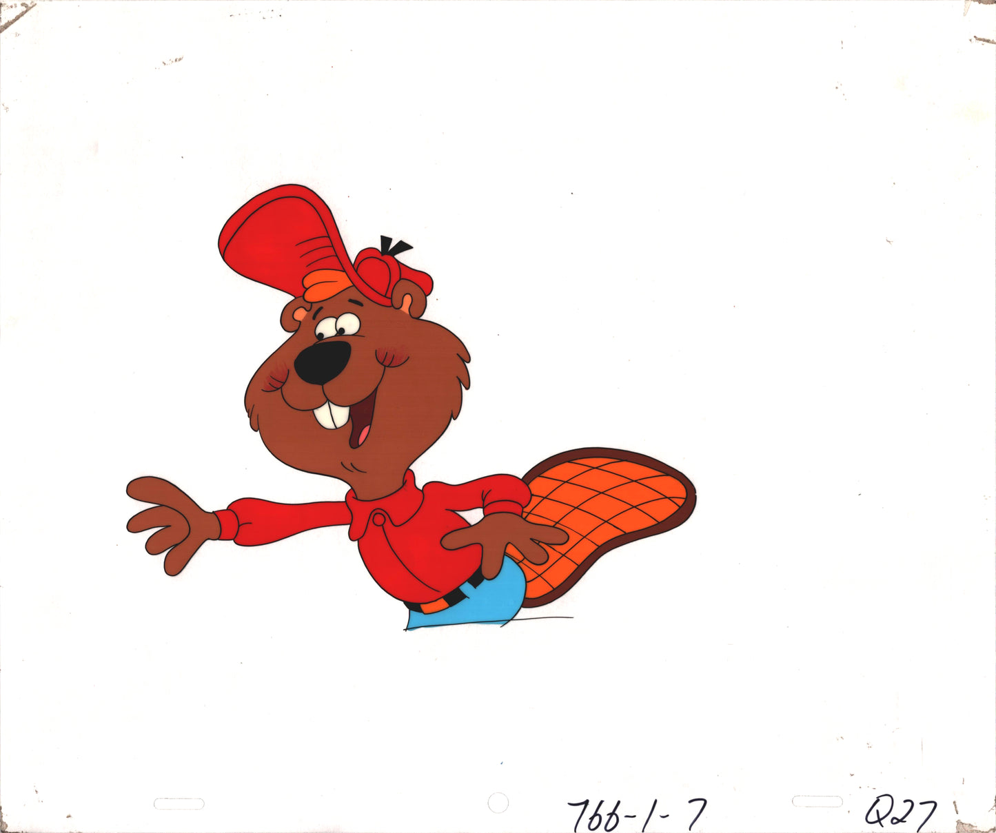 Bixby Beaver Crunchy Loggs Commercial Production Animation Cel 1987 q27