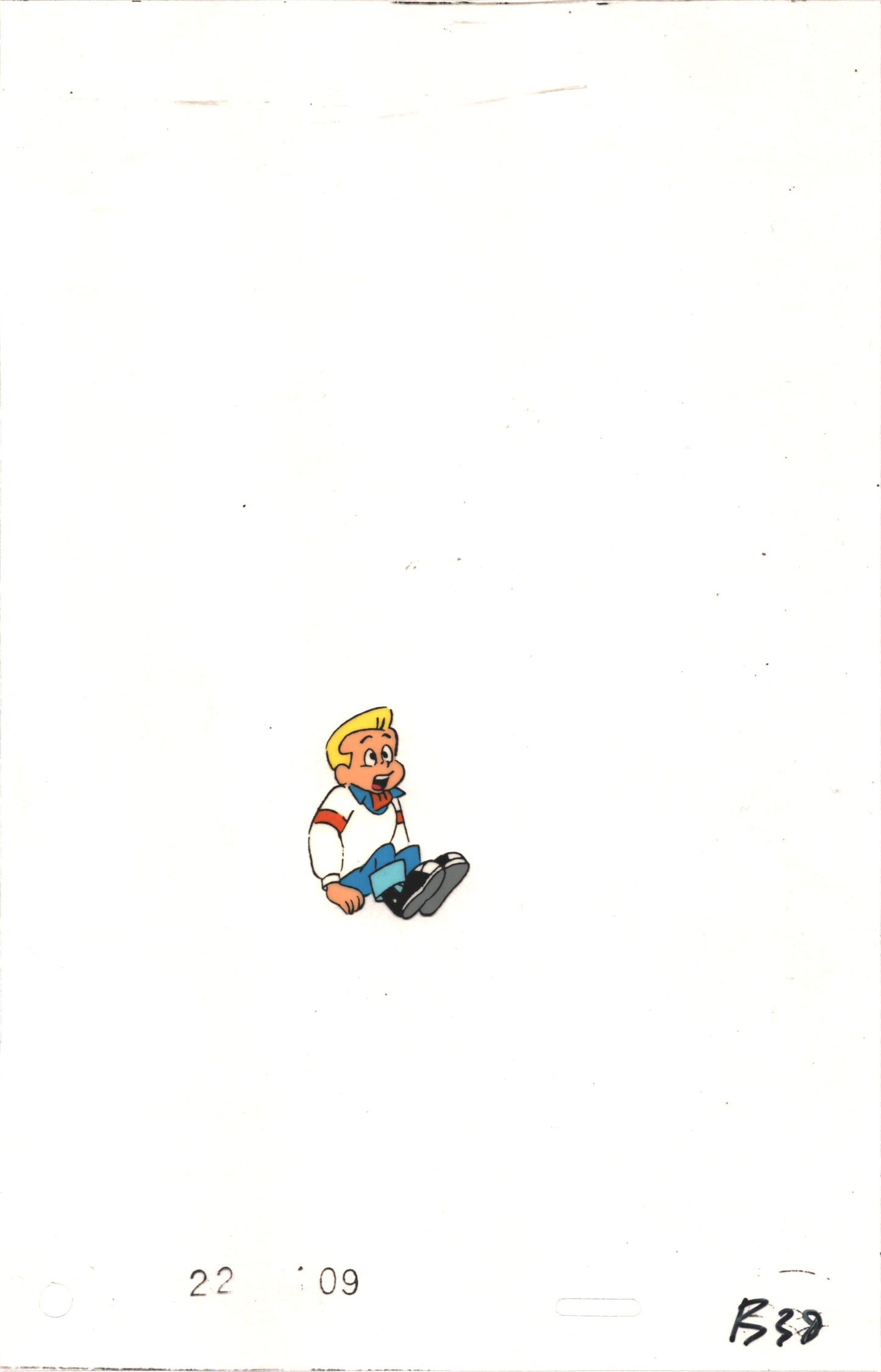 Scooby Doo Pup Hanna Barbera 88-91 Production Animation Cel Fragment Fred r38