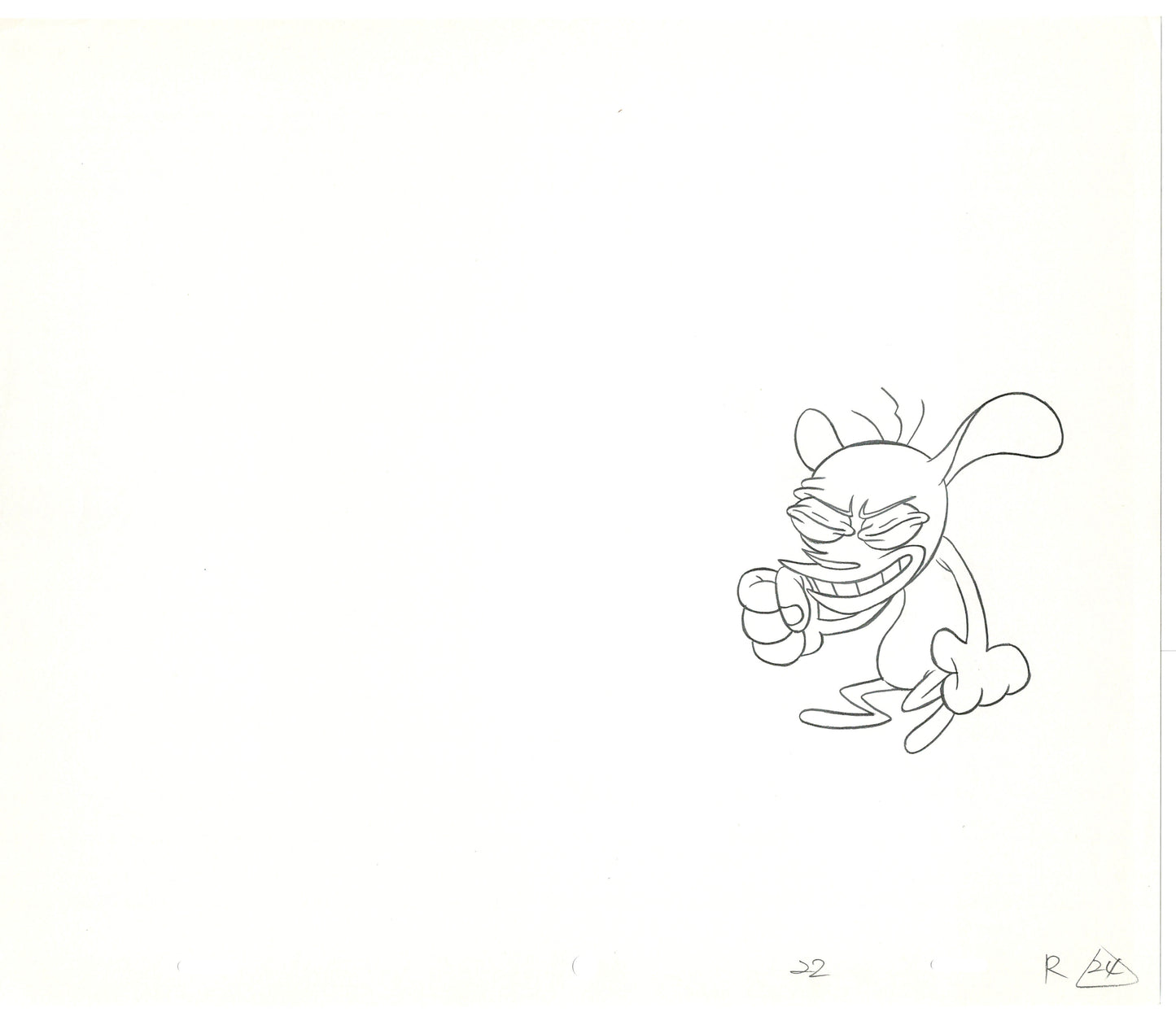 Ren and Stimpy Production Animation Cel Drawing Nickelodeon 1994 C-11