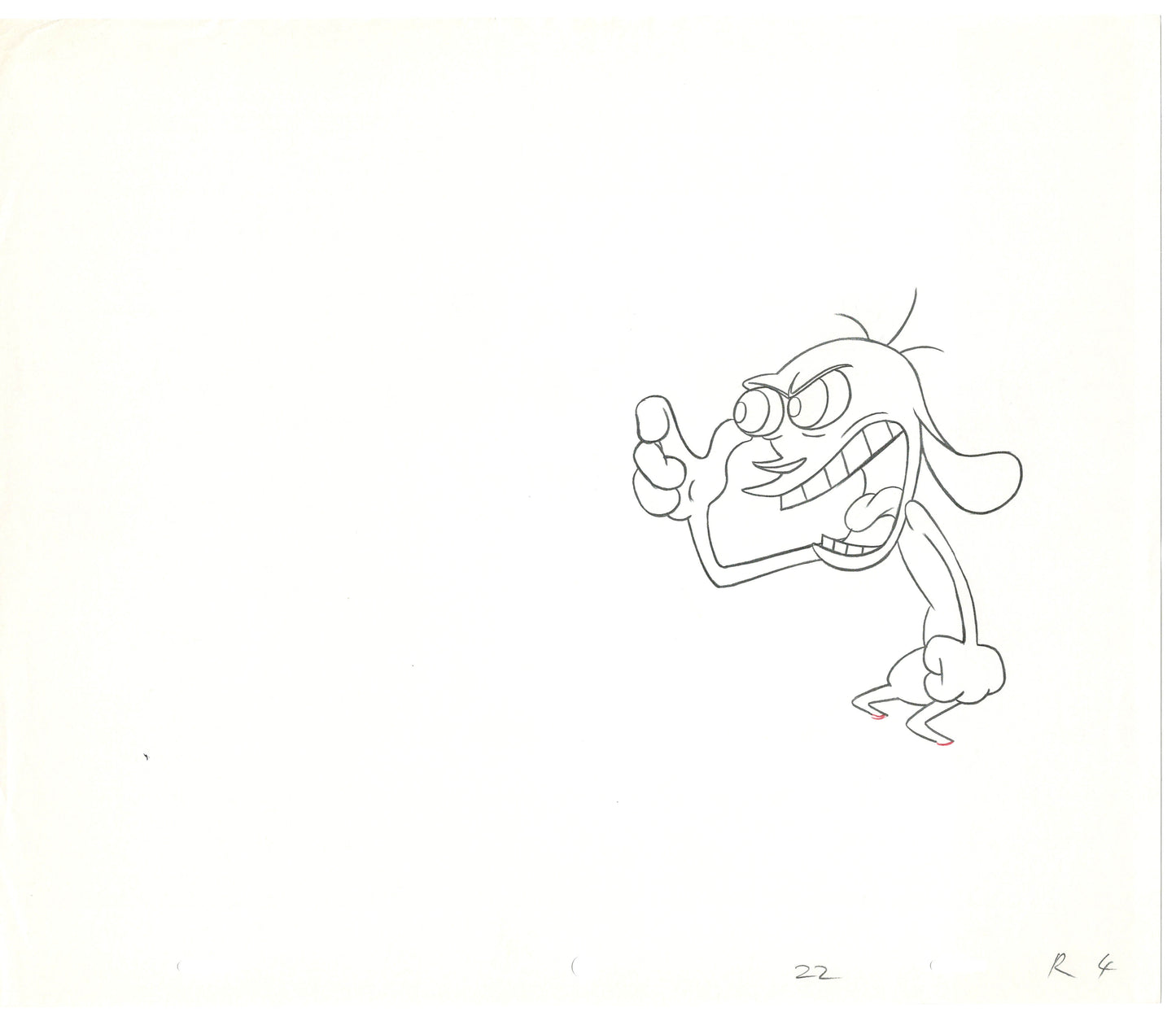 Ren and Stimpy Production Animation Cel Drawing Nickelodeon 1994 C-20