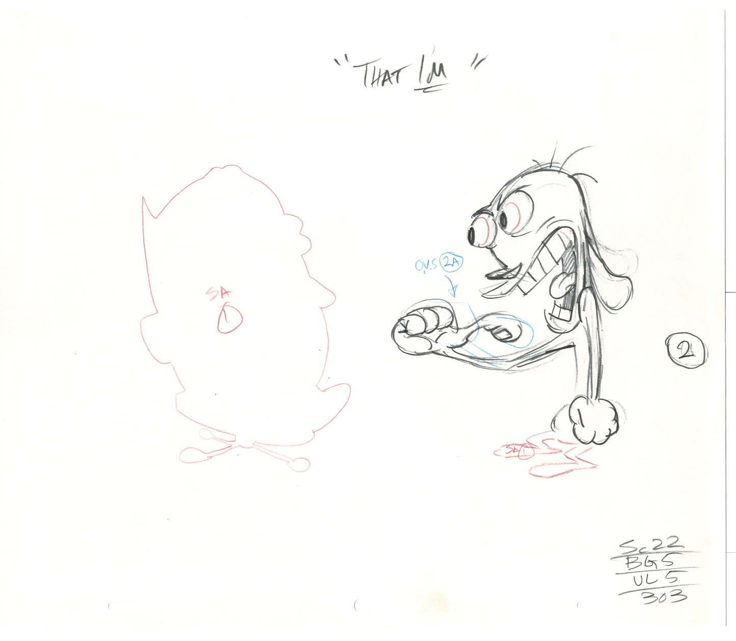 Ren and Stimpy Production Animation Layout Drawing Nickelodeon 1994 D-2