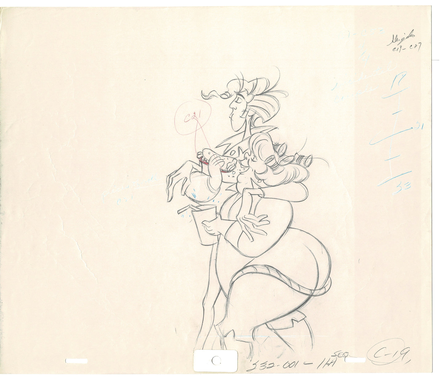 Rock Odyssey 2 LOT Production Animation Cel Drawings Hanna-Barbera 1987 c42-43