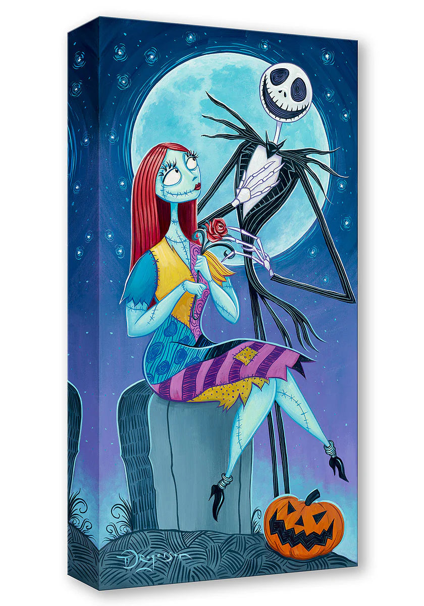 Nightmare Before Christmas Jack and Sally Walt Disney Fine Art Tim Rogerson Limited Edition of 1500 Treasures on Canvas Print TOC "Stitched Together"