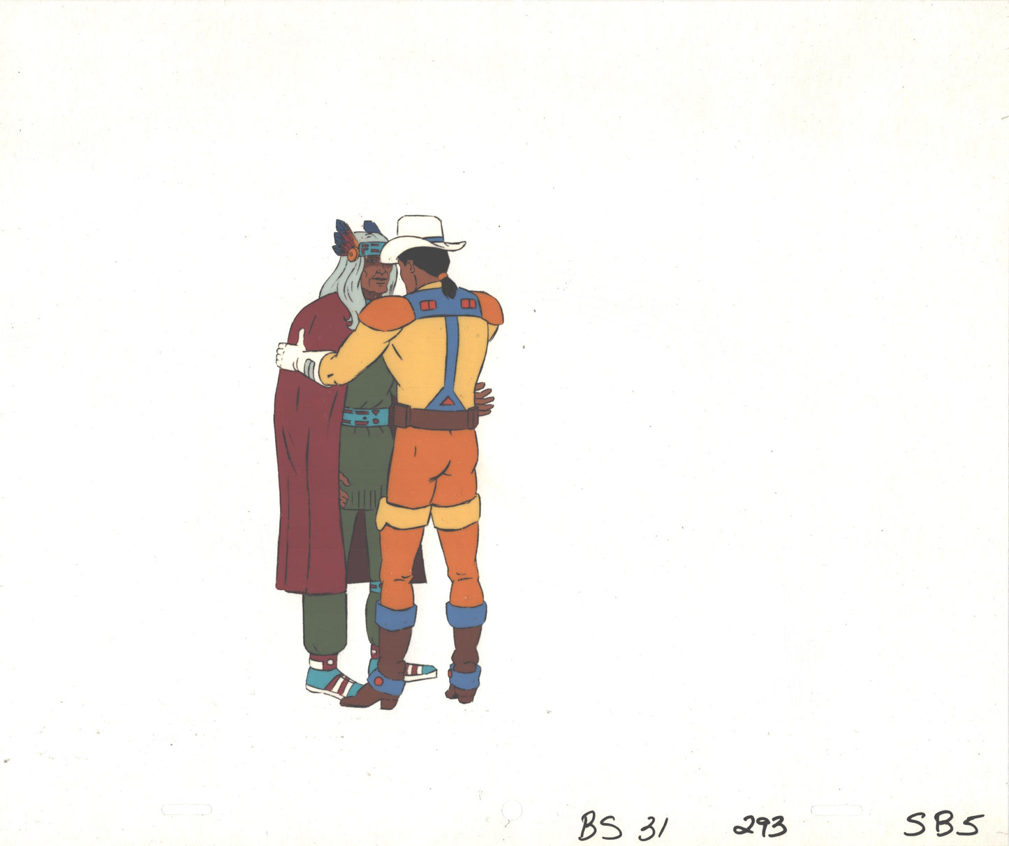 Bravestarr Animation Cartoon Production Cel Used Onscreen from Filmation 1987-8 E-SB5