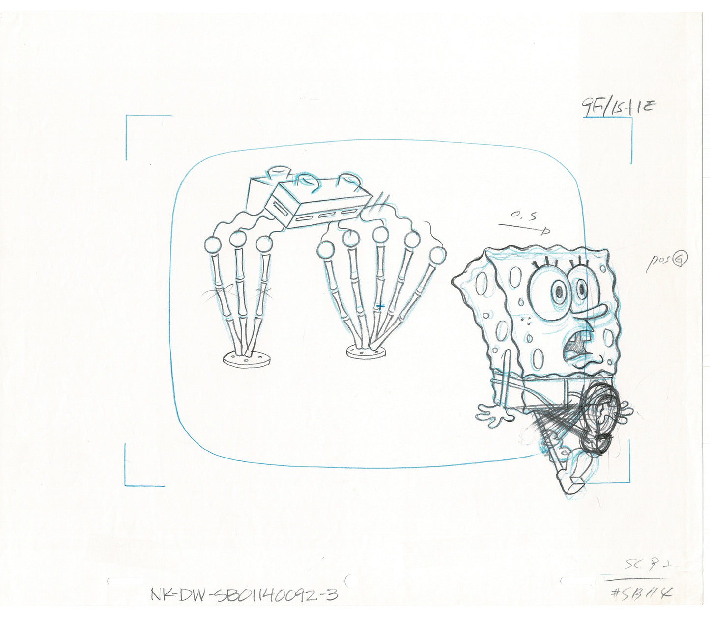 Spongebob Squarepants Production Animation Cel Drawing Nickelodeon 1999-2014 A-4