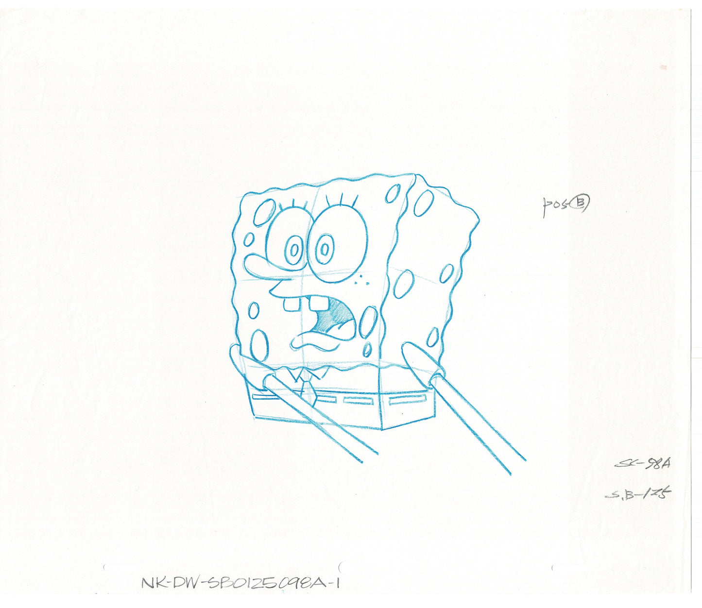 Spongebob Squarepants Production Animation Cel Drawing Nickelodeon 1999-2014 A-5
