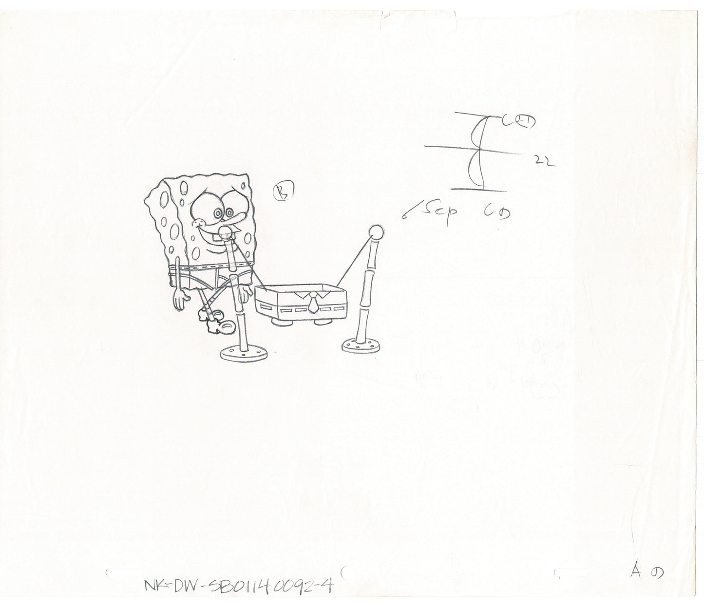 Spongebob Squarepants Production Animation Cel Drawing Nickelodeon 1999-2014 A-6