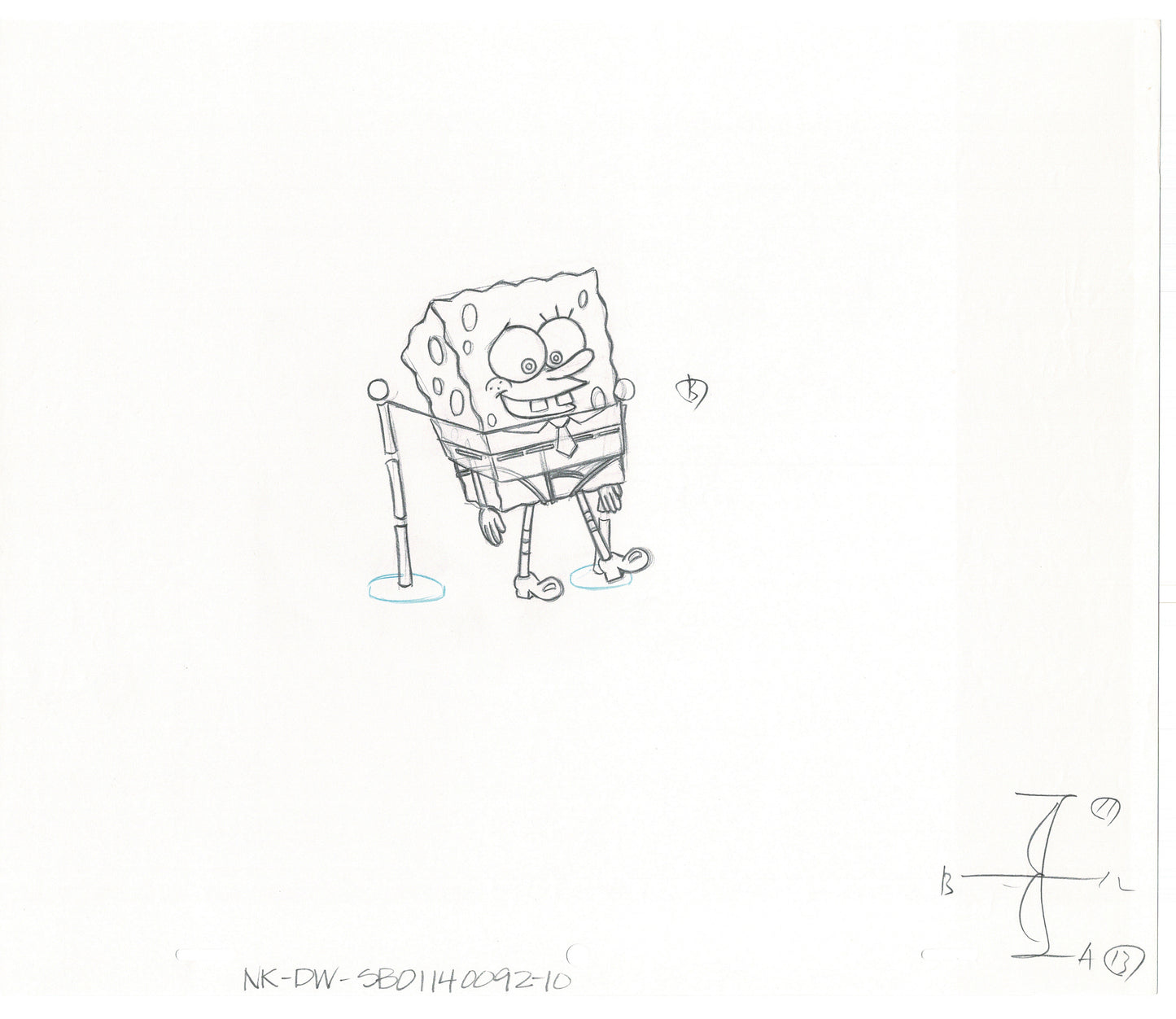 Spongebob Squarepants Production Animation Cel Drawing Nickelodeon 1999-2014 A-7