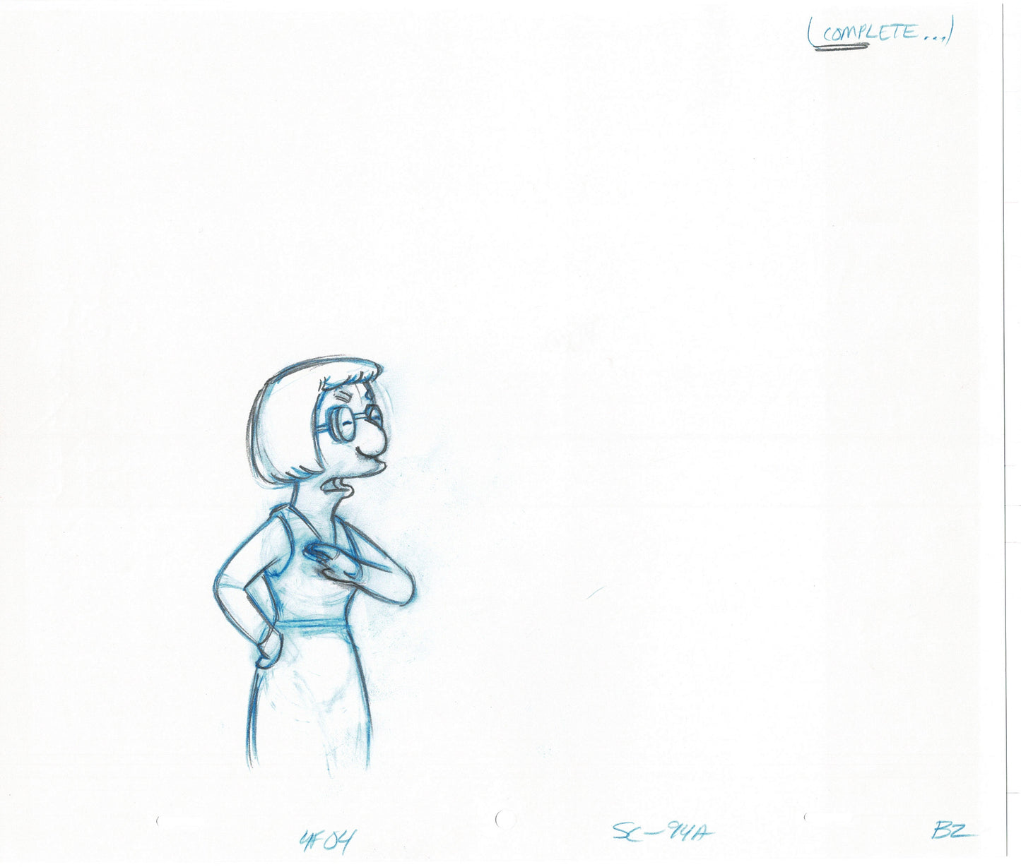The Simpsons Original Production Animation Cel Drawing Fox from the 1990s 461
