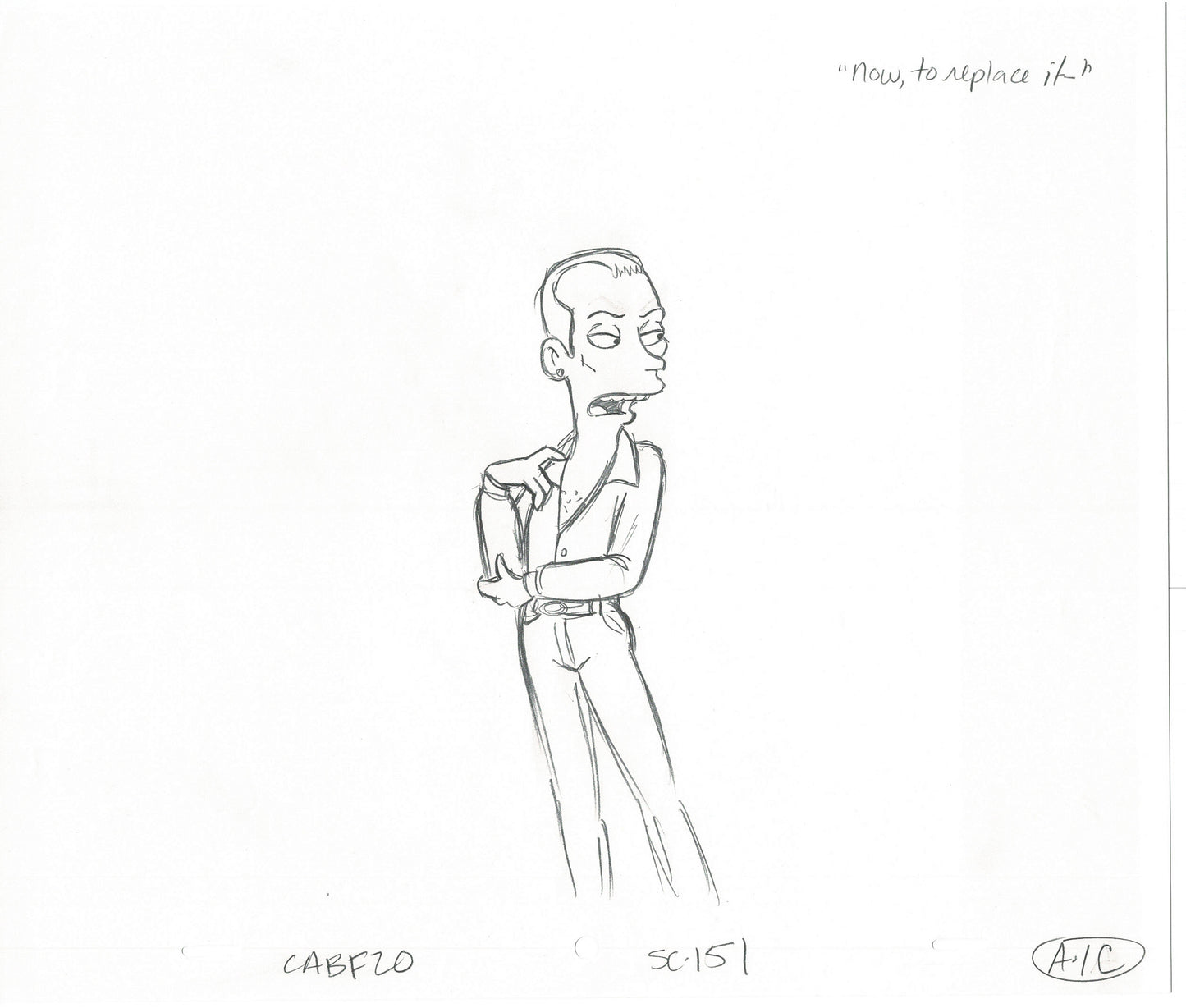 The Simpsons Original Production Animation Cel Drawing Fox from 2001 468