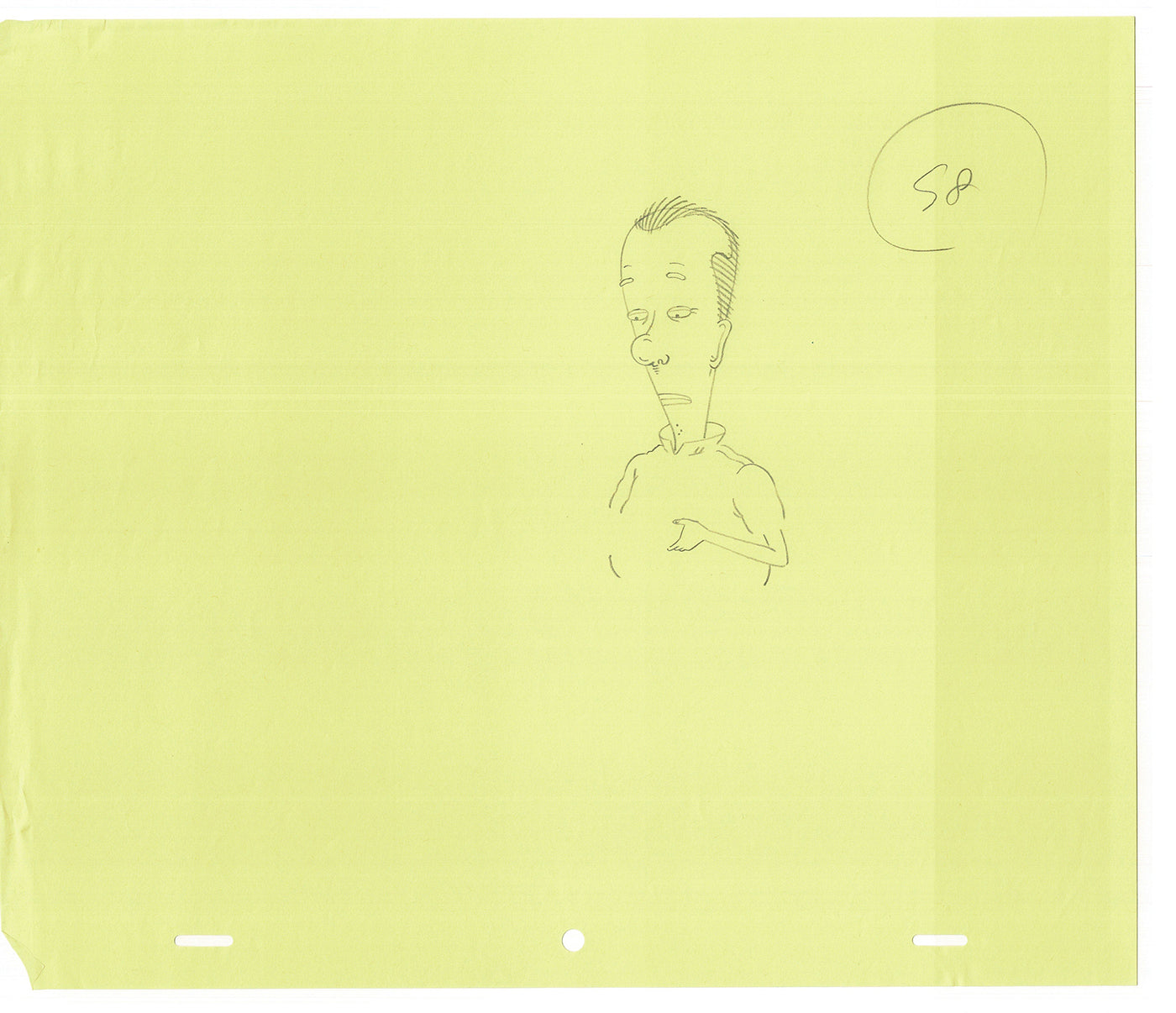 David Spade TWO Cel Drawings from Sammy Production TV Cartoon SNL Alum 2000 AD-43