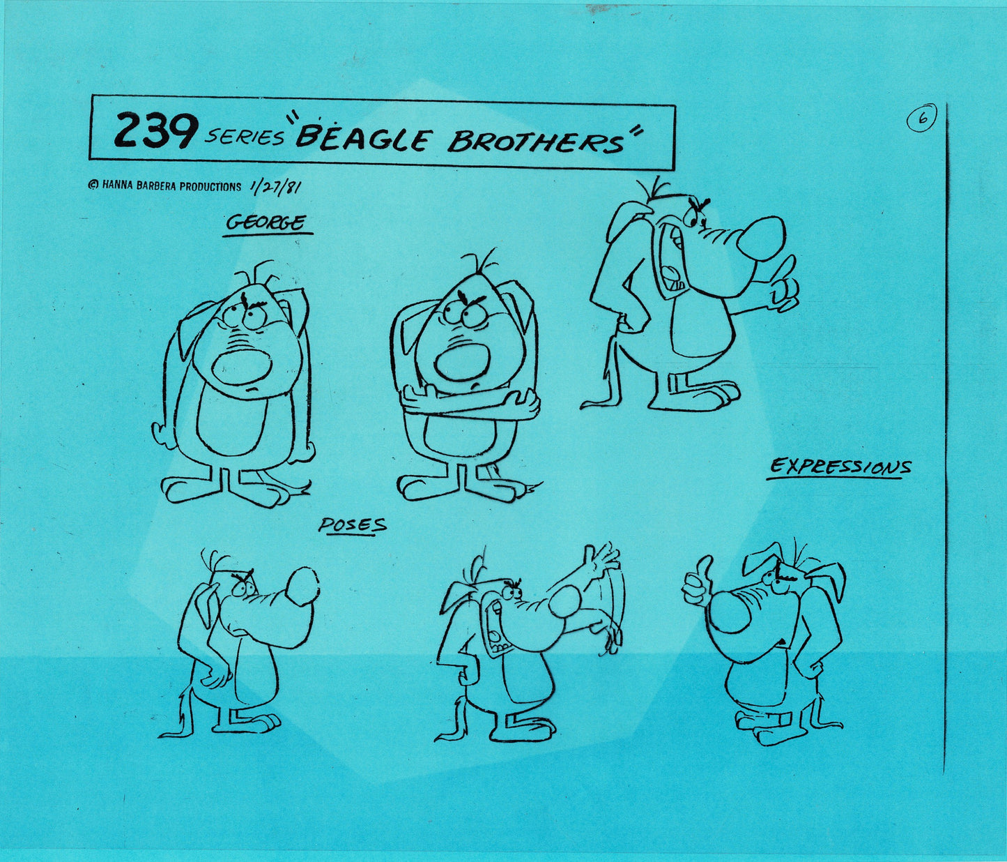 Bungle Bros George Production Animation Art Model Cel Hanna Barbera 1981